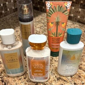 Lot of five bath and body Works lotions and products. The five that you see.